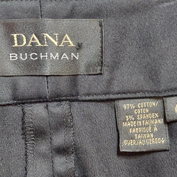 Dana Buchman's Black Pants with Silver Vertical Zippers - Size 4 - Picture 3 of 4
